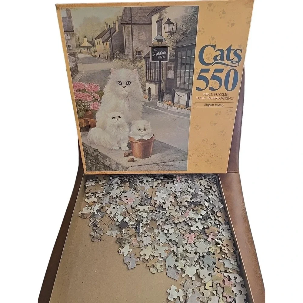 Vintage‎ 1991 Milton Bradley MB Cats 550 Piece Puzzle #4076-8 18